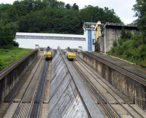 Hausbooturlaub Elsass Schrägaufzug