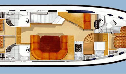 Hausboot mieten Europa 700, Grundriss