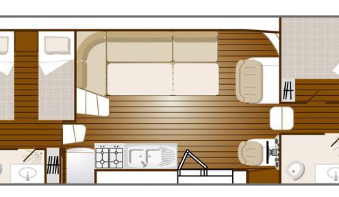 Hausboot Nicols 1350 Grundriss