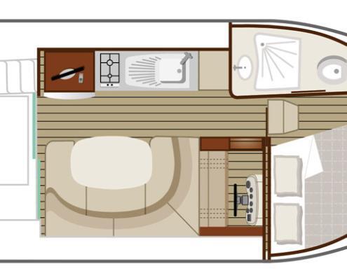 Hausboot Nicols Duo Grundriss