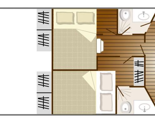 Hausboot Nicols 1000 Grundriss