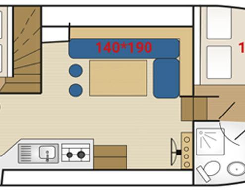 Hausboot Tarpon 32 Grundriss