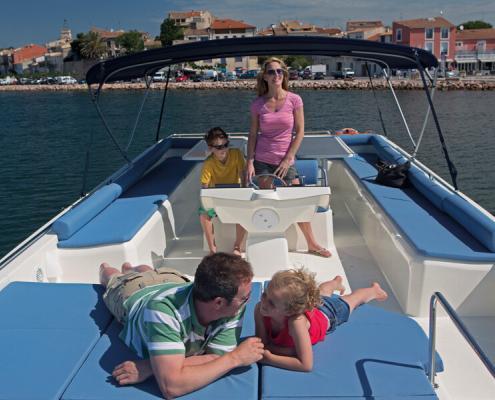 Hausboot Vision 4 SL Aussendeck mit Steuerstand