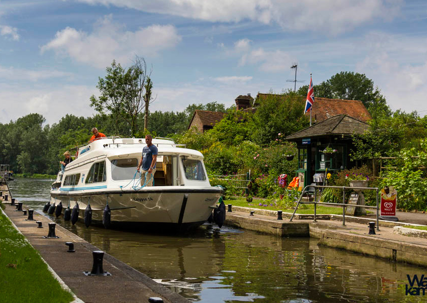 Hausboot auf der Themse Schleuse Oxford