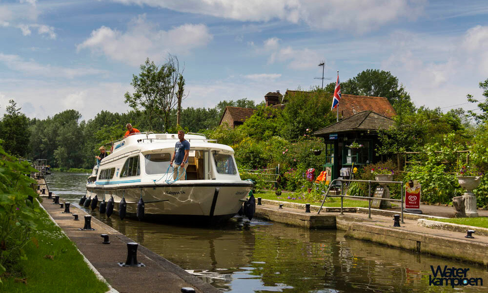 Hausboot auf der Themse Schleuse Oxford