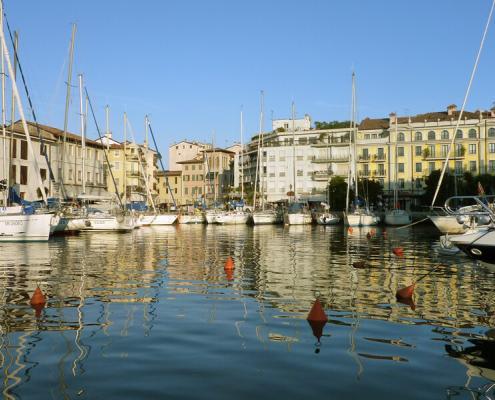 Hafen von Grado Hausboot Venedig Italien