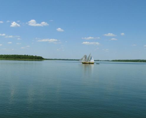 Hausboot Masuren Idyllische Landschaft