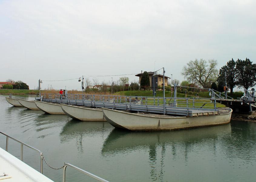 Sile Fluss Italien Brücke in Caposile