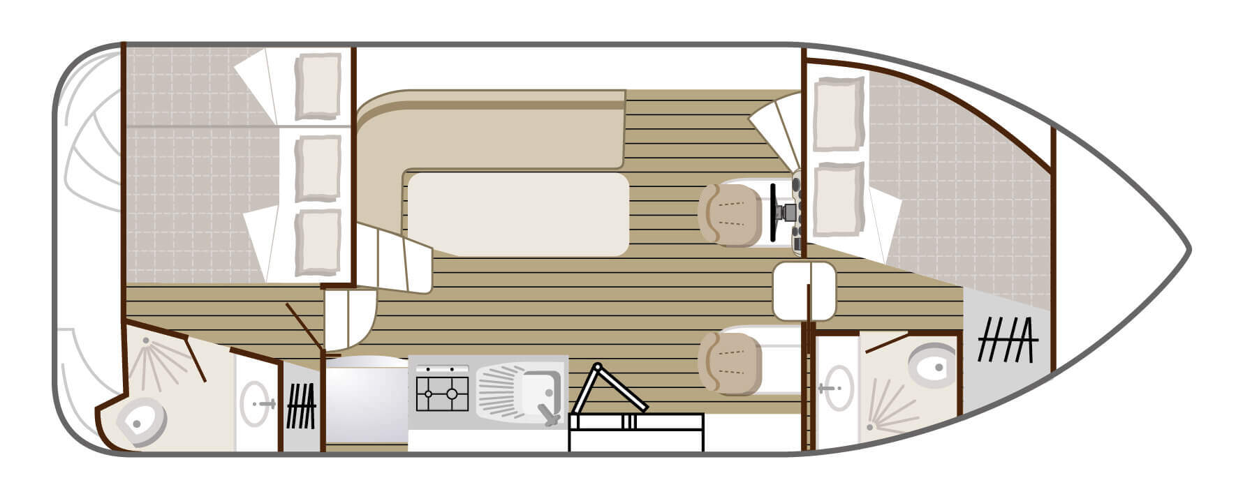 Hausboot Nicols 900 Grundriss