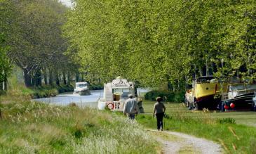 Hausboote am Canal du Midi