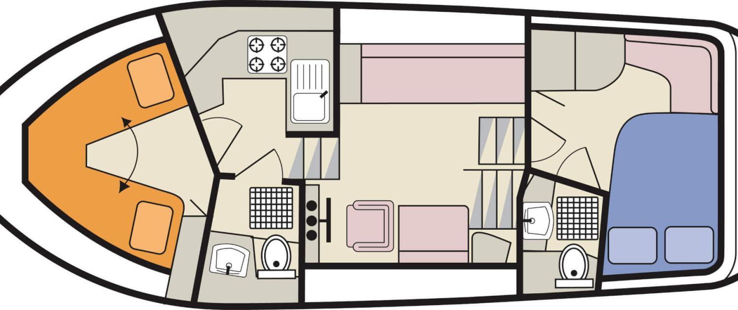 Hausboot Consul Grundriss