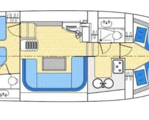 Hausboot Europa 300 Grundriss