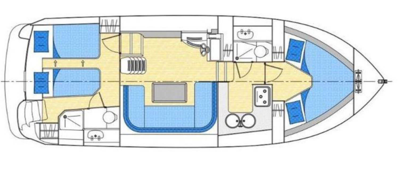 Hausboot Europa 300 Grundriss