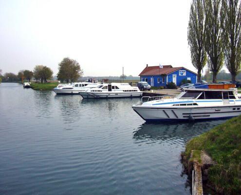 Hausboote in Boofzheim Elsass