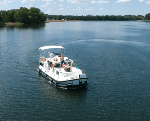 Boot auf einem See in Mecklenburg