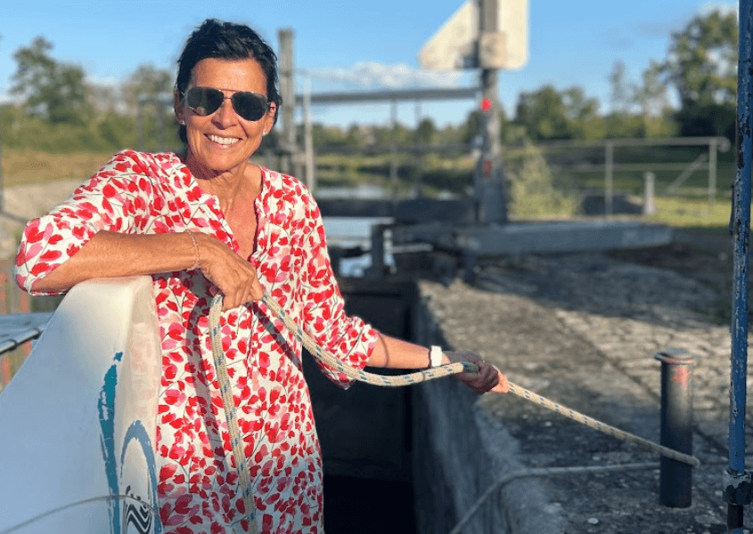Seil festhalten in der Schleuse