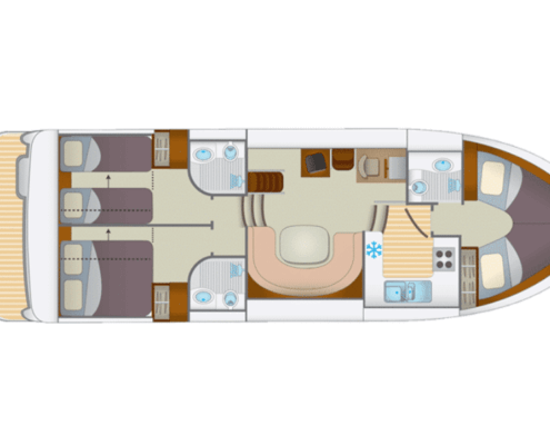 Hausboot Europa 600 Grundriss