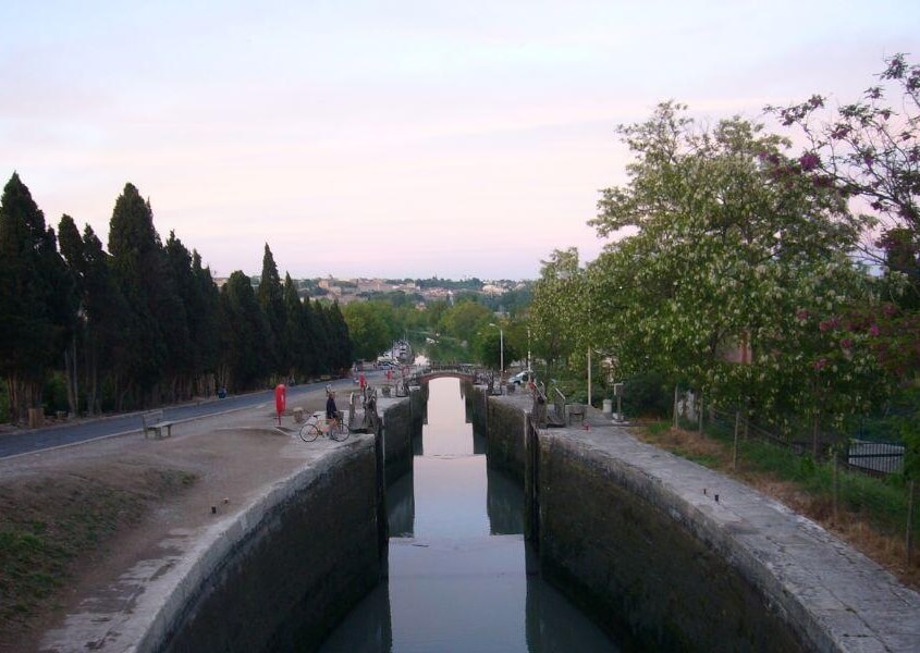 Schleusentreppe Fonserannes am Canal du Midi