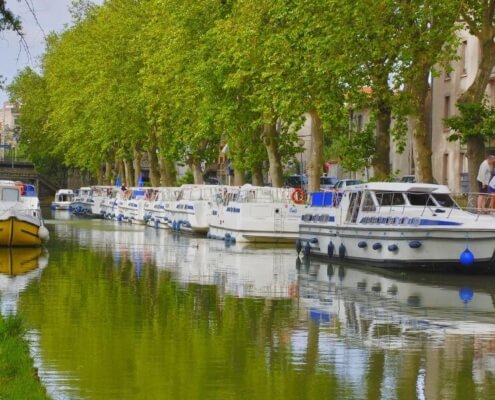 Hausboote am Canal du Midi