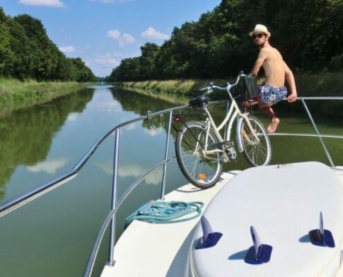 Hausboot auf der Saone (Burgund)