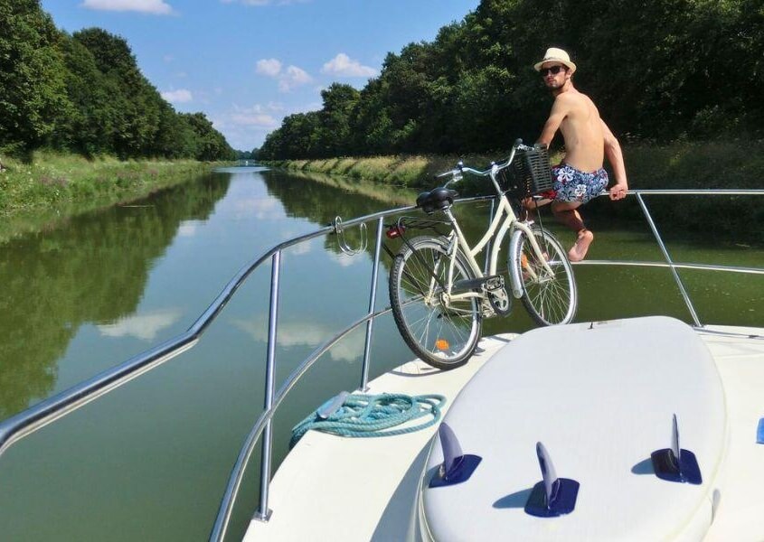 Hausboot auf der Saone (Burgund)