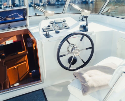 Außensteuerstand Hausboot Anabell