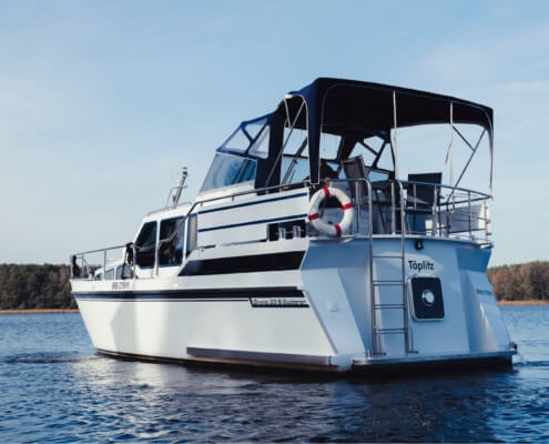 Hausboot Anabell von hinten