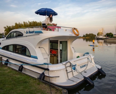Hintere Terrasse Hausboot Elegance