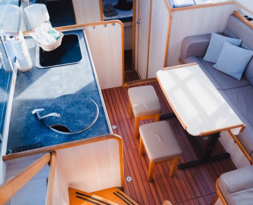 Wohnraum Hausboot Mon Amour