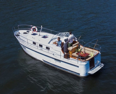 Hausboot Niörd als Cabrio