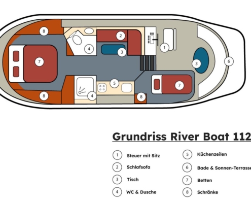 Grundriss der Riverboat 1122