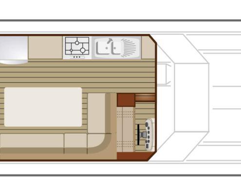 Hausboot Nicols 1170 Grundriss