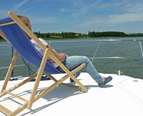 Mit dem Hausboot auf der Saone