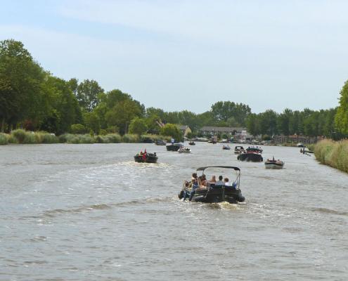 mit dem Hausboot auf der Amstel Holland