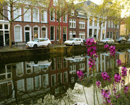 Hausbooturlaub Grachten in Gouda Holland