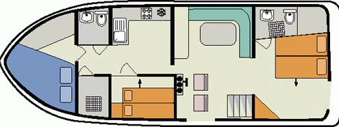 Hausboot Minuetto 6+ Grundriss