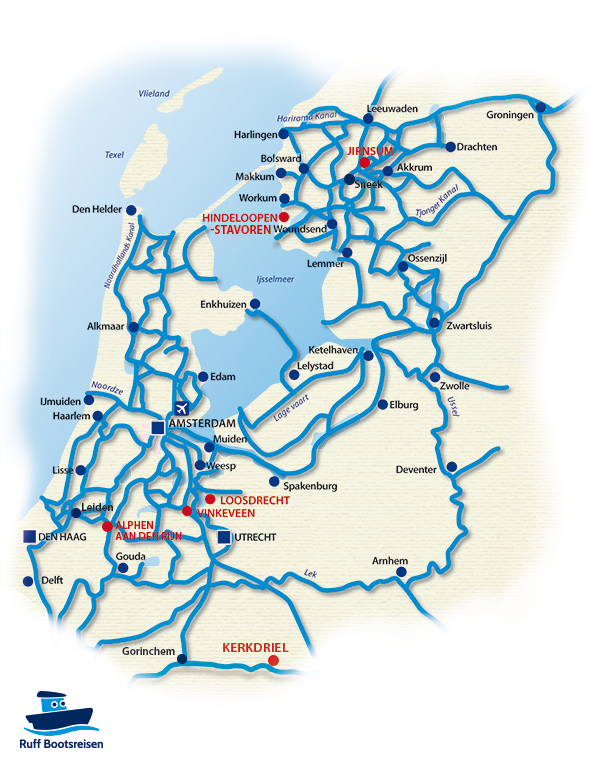 Hausboot Holland Gewässerkarte