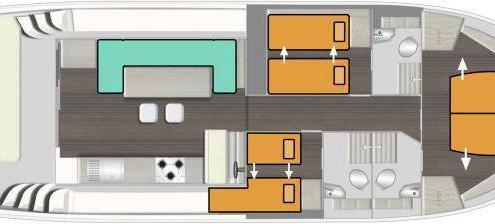 Hausboot Horizon 3 Grundriss