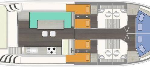 Hausboot Horizon 4 Grundriss