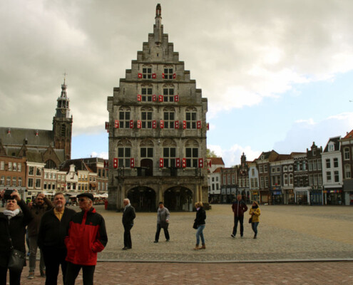 Marktplatz in Gouda Holland Hausbootfahrt