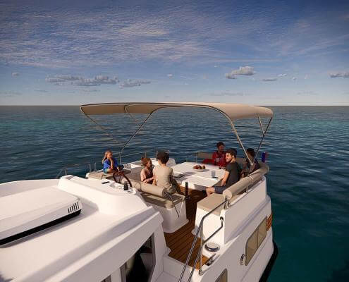 Oberdeck der Penichette Neo