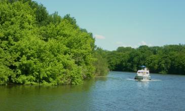 Hausboot an der Saone