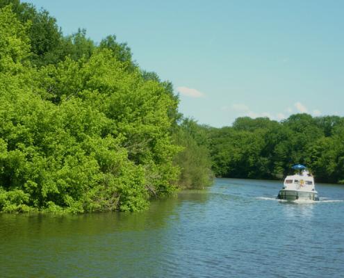 Hausboot an der Saone