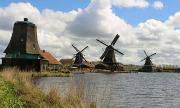 Mühlen im Museumsdorf Zaanse Schans Holland