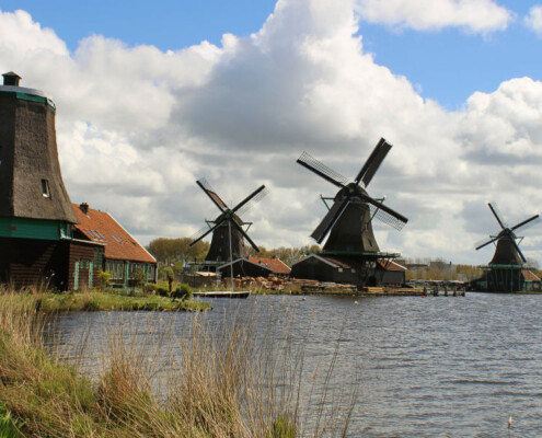 Mühlen im Museumsdorf Zaanse Schans Holland