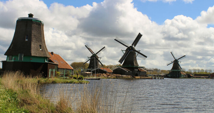 Mühlen im Museumsdorf Zaanse Schans Holland